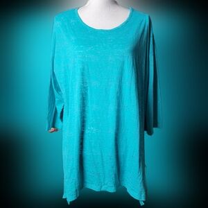 Fullbeauty Sport Top 18/20 Athletic Semi Sheer Mid Sleeve